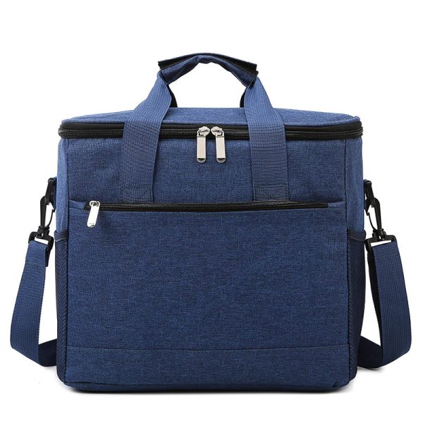 Solid large capacity lunch bag oxford fabric picnic ice bag