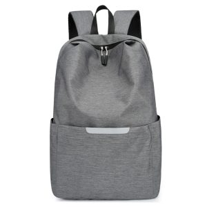 Gray color  school bag protable backpack high school bookbag travel bag