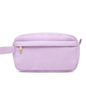 Large capacity corduroy cosmetic bag waterproof makeup bag portable pouch  toiletry bag