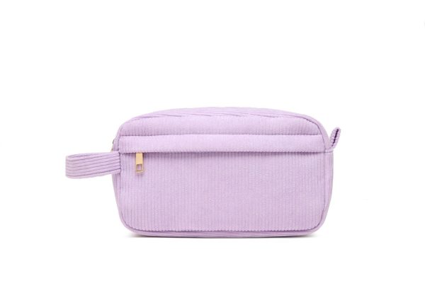 Large capacity corduroy cosmetic bag waterproof makeup bag portable pouch  toiletry bag