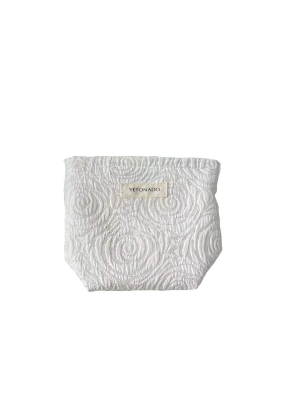 Rose Cosmetic Bag Quilted Cosmetic Bag Large Floral Cosmetic Bag for Women Polyester Makeup Bag Set Flower Travel Toiletry Bag