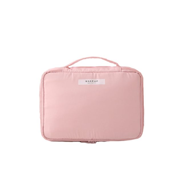 Large capacity solid cosmetic bag waterproof makeup bag portable pouch  toiletry bag