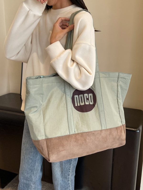 Nylon tote bag fashion shopping bag lady shoulder bag pink handbag - 图片 3