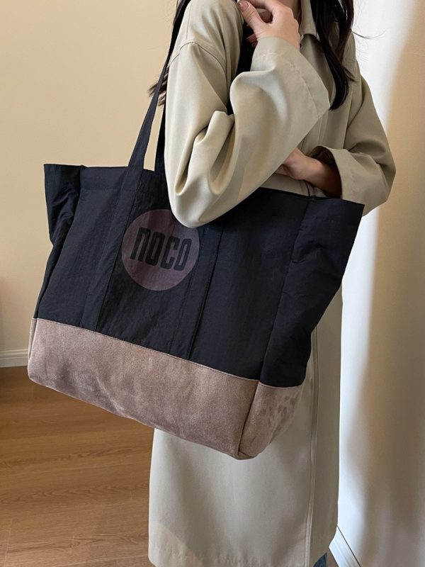 Nylon tote bag fashion shopping bag lady shoulder bag pink handbag - 图片 4