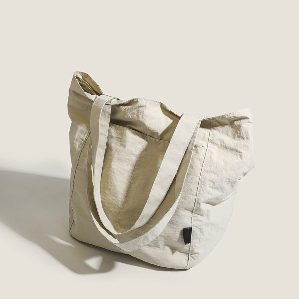 Nylon handbag fashion shopping bag solid  shoulder bag lightweight tote bag - 图片 2