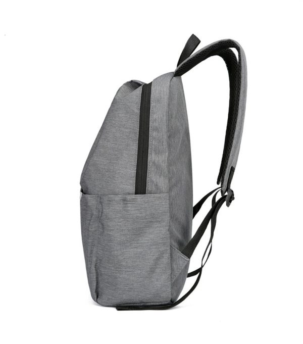 Gray color  school bag protable backpack high school bookbag travel bag - 图片 2