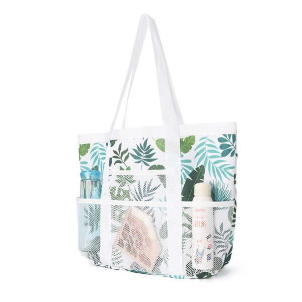 Leaf mesh beach bag largh capacity swin pool bag waterproof  beach tote bag - 图片 2