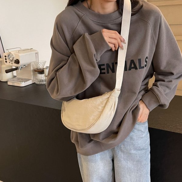 Nylon fabric crossbody bags solid chest bag mini messenger bag - 图片 3