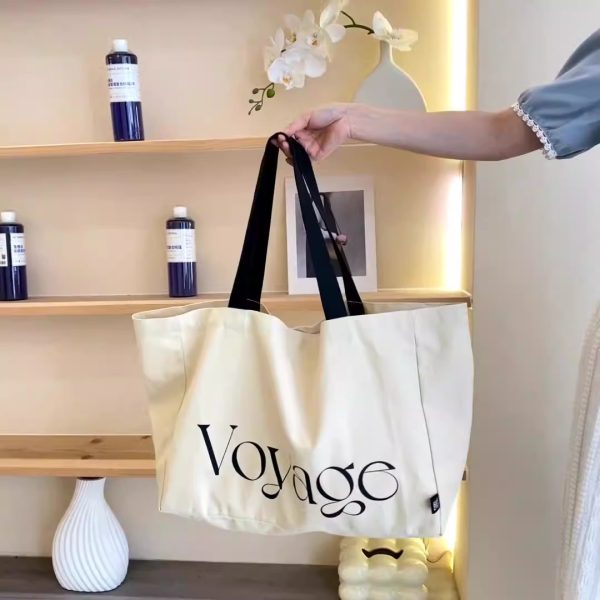 Large capacity tote bag Printing logo shopping bag lady shoulder bag lightweight grocery bag - 图片 6