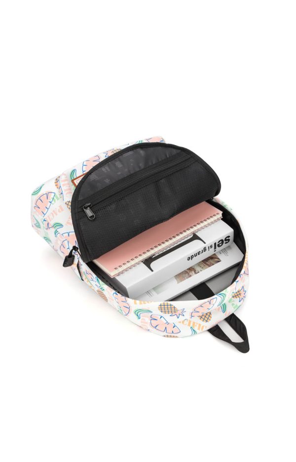 Leaf pattern school bag protable backpack high school bookbags - 图片 3
