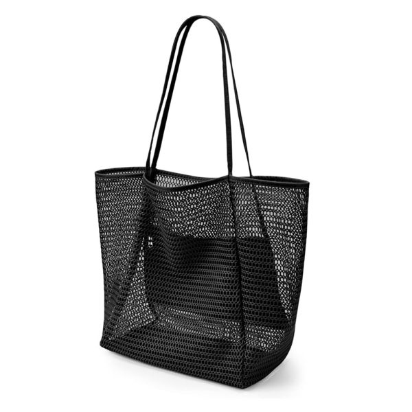 Nylon Mesh beach bag foldable swimming pool bag tavel beach tote bag with mini pocket - 图片 3
