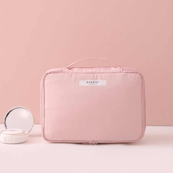 Large capacity solid cosmetic bag waterproof makeup bag portable pouch  toiletry bag - 图片 4