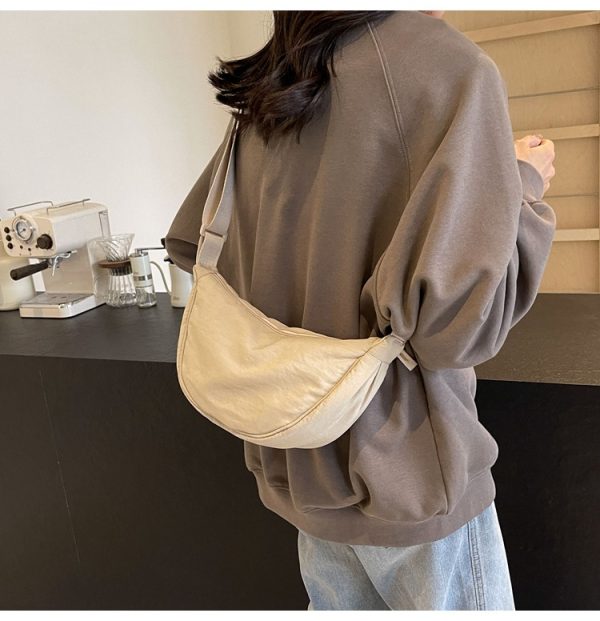 Nylon fabric crossbody bags solid chest bag mini messenger bag - 图片 4
