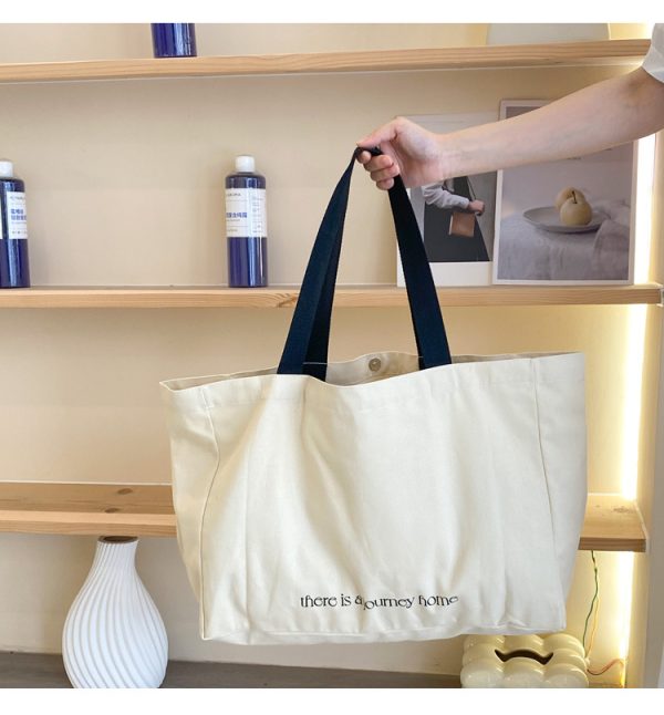 Large capacity tote bag Printing logo shopping bag lady shoulder bag lightweight grocery bag - 图片 7