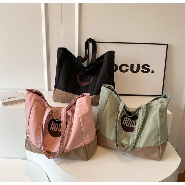 Nylon tote bag fashion shopping bag lady shoulder bag pink handbag - 图片 7