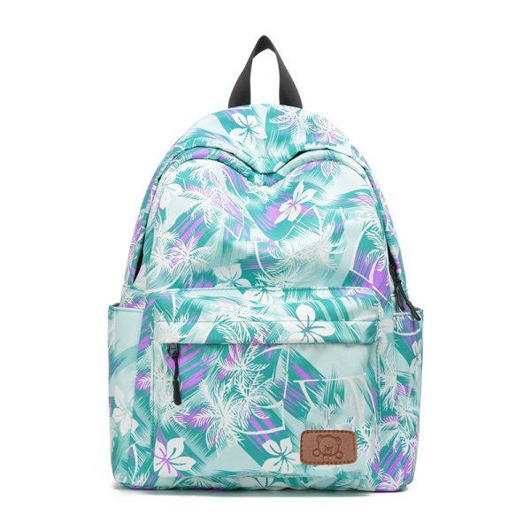 colorful pattern school bag protable backpack high school bookbags - 图片 4