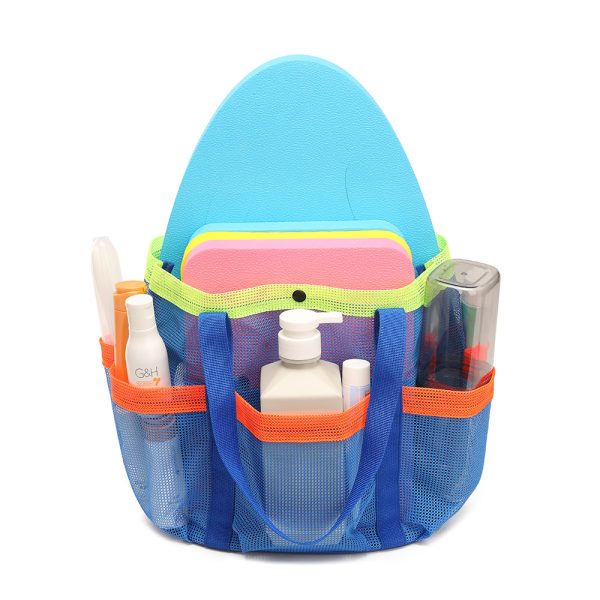 Multi color mesh beach bag foldable swimming pool bag travel beach tote bag - 图片 4
