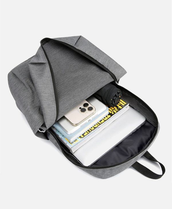 Gray color  school bag protable backpack high school bookbag travel bag - 图片 5