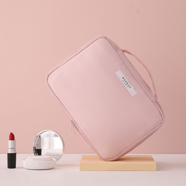 Large capacity solid cosmetic bag waterproof makeup bag portable pouch  toiletry bag - 图片 6