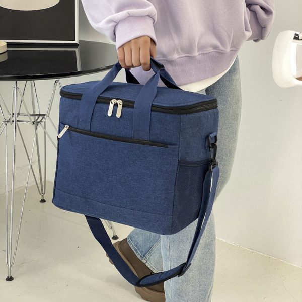 Solid large capacity lunch bag oxford fabric picnic ice bag - 图片 5
