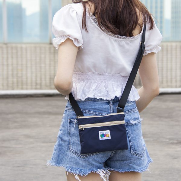 Polyester fabric crossbody bag sling bag mini shoulder waist pouch - 图片 6