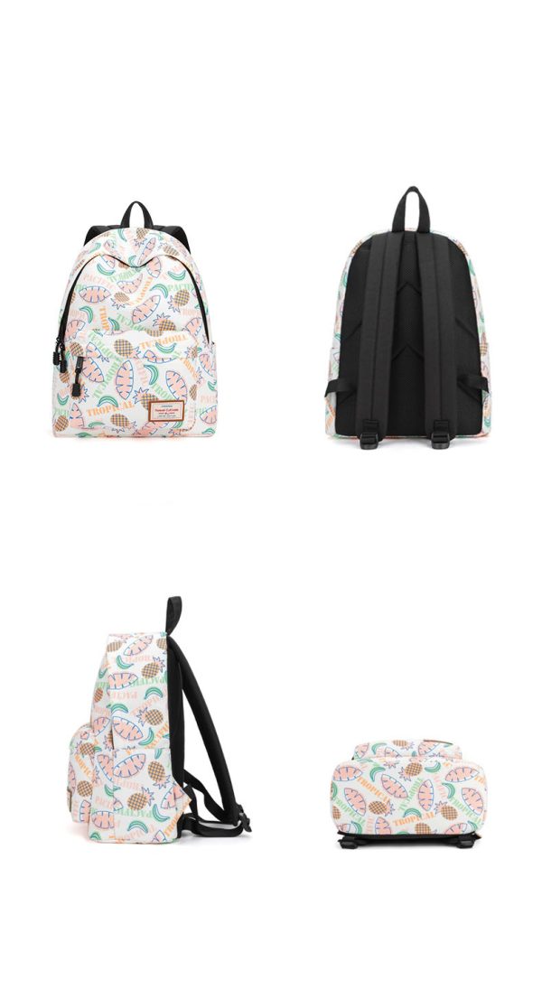 Leaf pattern school bag protable backpack high school bookbags - 图片 6