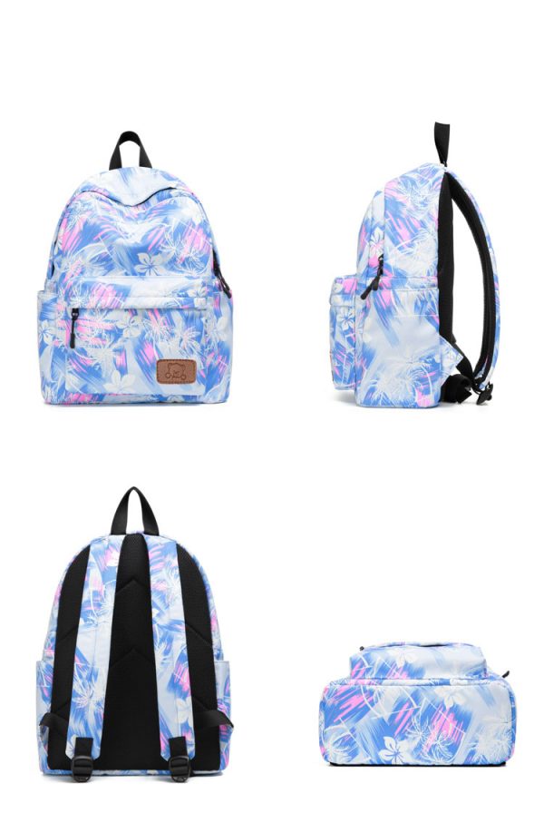 colorful pattern school bag protable backpack high school bookbags - 图片 6