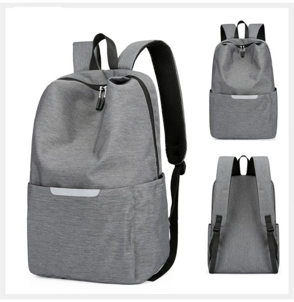 Gray color  school bag protable backpack high school bookbag travel bag - 图片 6