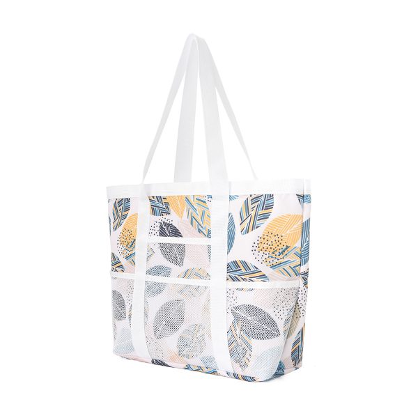 Leaf mesh beach bag largh capacity swin pool bag waterproof  beach tote bag - 图片 6