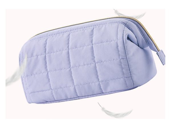 Down makeup bag four colors cosmetic bag Toiletry bag - 图片 6