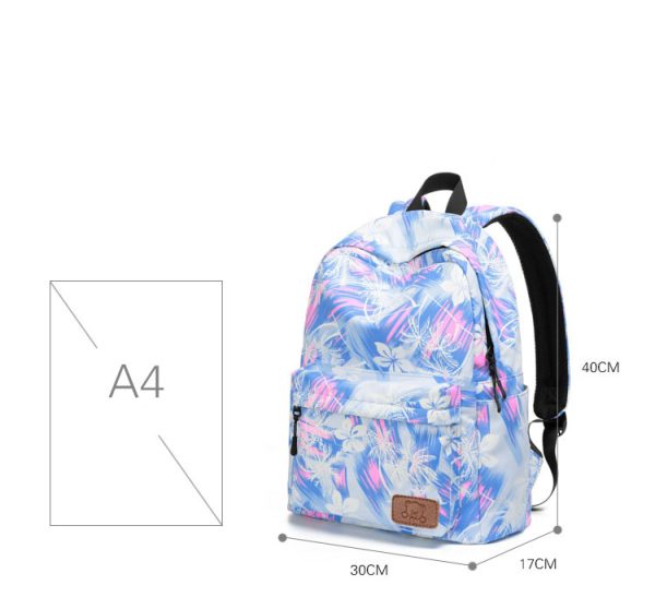 colorful pattern school bag protable backpack high school bookbags - 图片 7