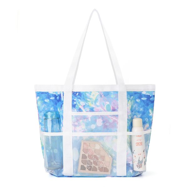 Leaf mesh beach bag largh capacity swin pool bag waterproof  beach tote bag - 图片 7