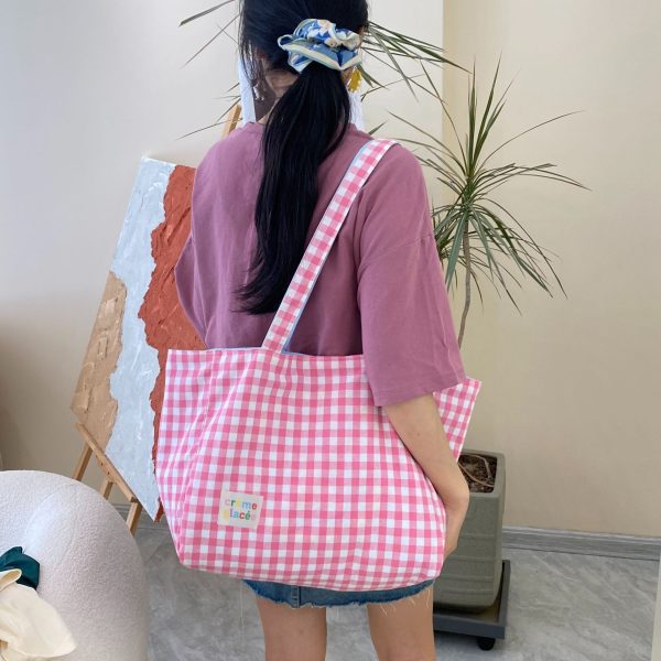 embroidery canvas tote bag summer beach bag cute shopping bag shoulder bag grocery bag - 图片 7