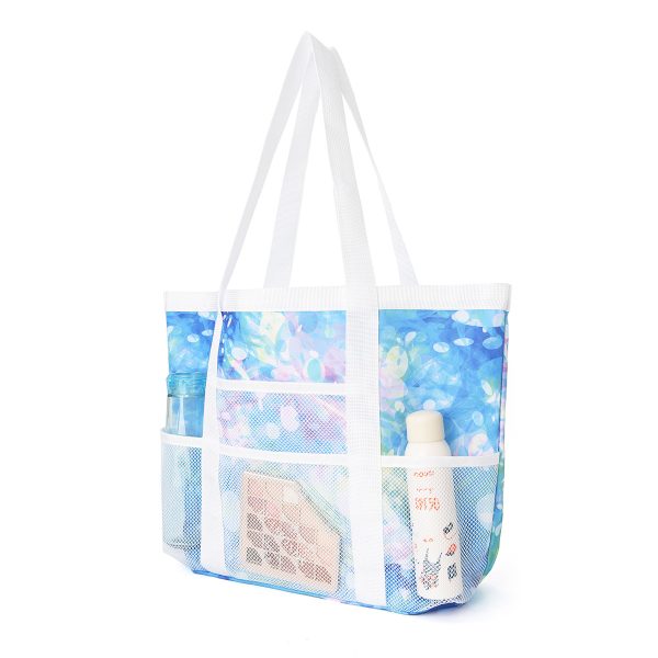 Leaf mesh beach bag largh capacity swin pool bag waterproof  beach tote bag - 图片 8