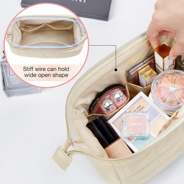 Down makeup bag four colors cosmetic bag Toiletry bag - 图片 8