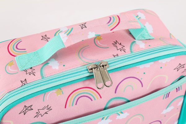 Rianbow school backpack set lunch tote bag pencil bag - 图片 12
