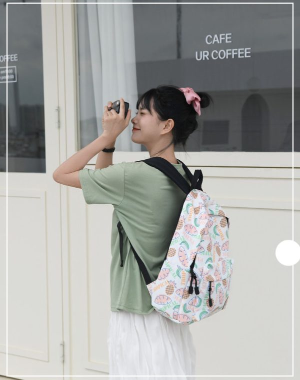 Leaf pattern school bag protable backpack high school bookbags - 图片 9
