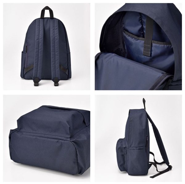 Solid color backpack polyester school bag basics classic travel bag - 图片 10