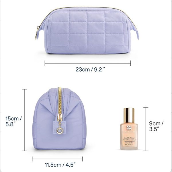 Down makeup bag four colors cosmetic bag Toiletry bag - 图片 9