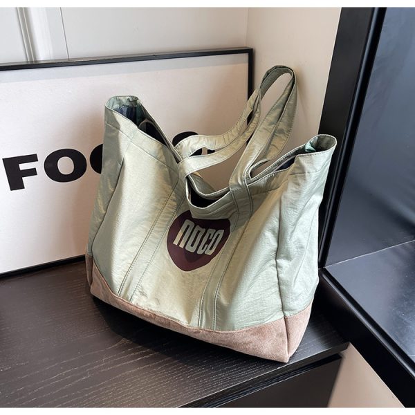 Nylon tote bag fashion shopping bag lady shoulder bag pink handbag - 图片 12