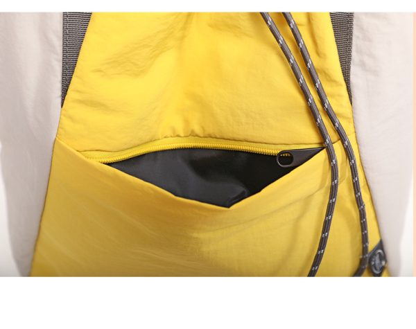 Nylon double colors school bag solid backpack bookbag travel bag - 图片 7