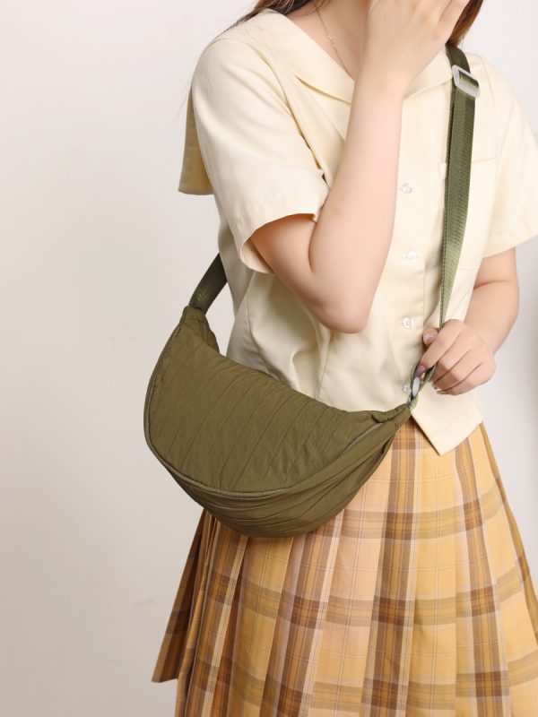 Nylon sling bag solid crossbody bag chest daypack mini messenger bag - 图片 14