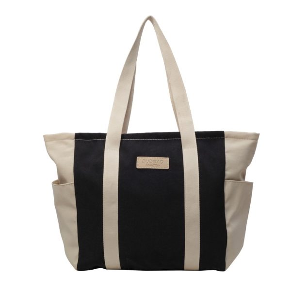 Two colors nylon tote bag handbag shopping bag shoulder bag bucket bag - 图片 3