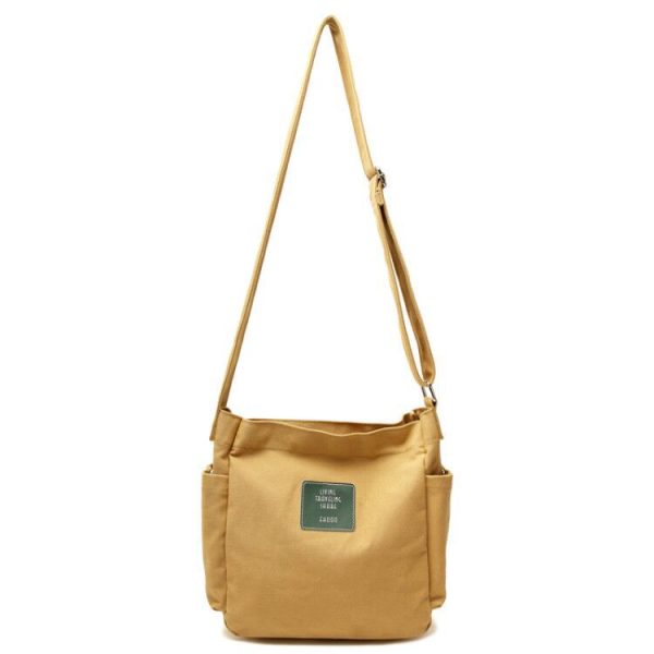 Canvas shoulder bag tote bag handbag shopping bag bucket bag - 图片 3