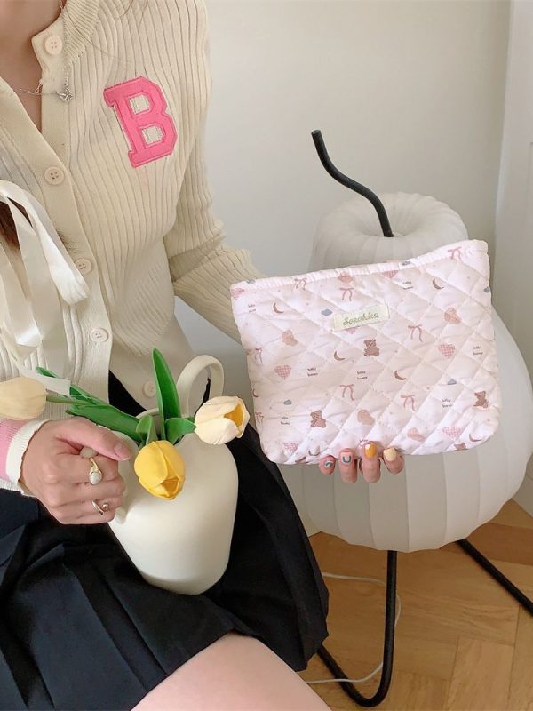 Highquality cosmetic bag embroidery makeup bag nice girl pouch - 图片 3