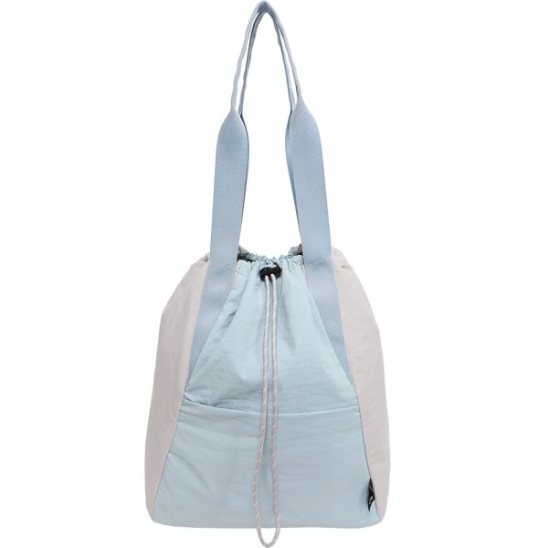 Nylon double colors school bag solid backpack bookbag travel bag - 图片 3