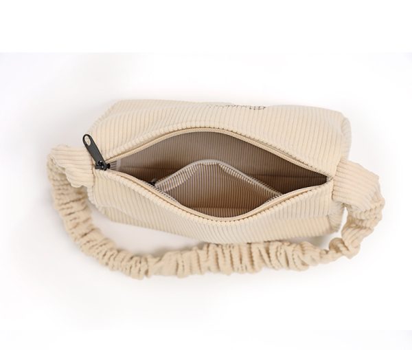 Corduroy fabric crossbody bag sling bags  mini messenger bag  shoulder waist pouch - 图片 4