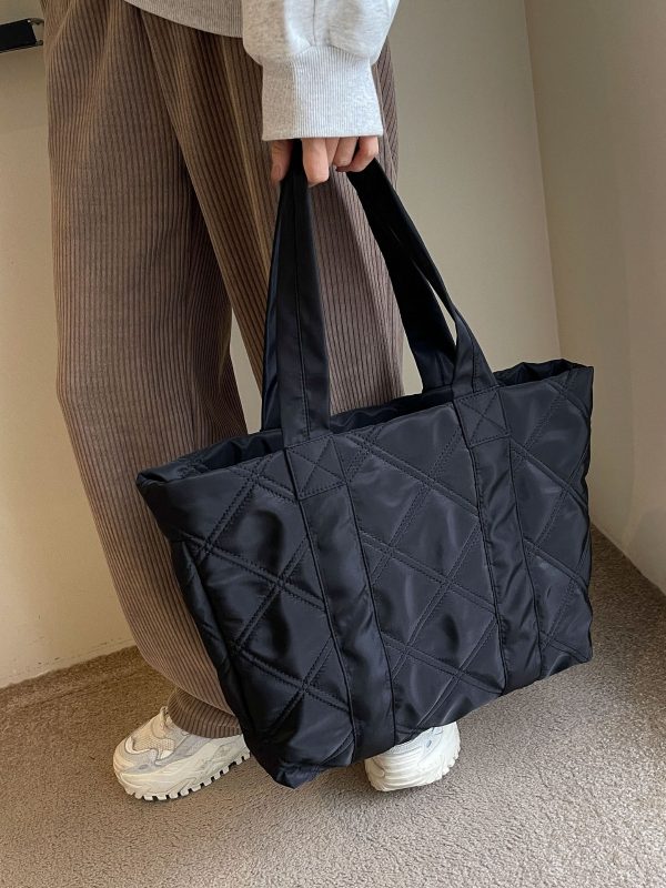 High quality tote bag fashion lady handbag winter shopping bag - 图片 4