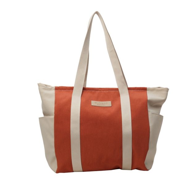 Two colors nylon tote bag handbag shopping bag shoulder bag bucket bag - 图片 4