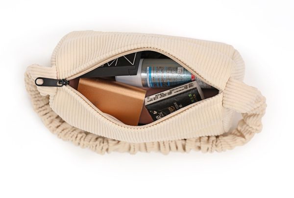 Corduroy fabric crossbody bag sling bags  mini messenger bag  shoulder waist pouch - 图片 5